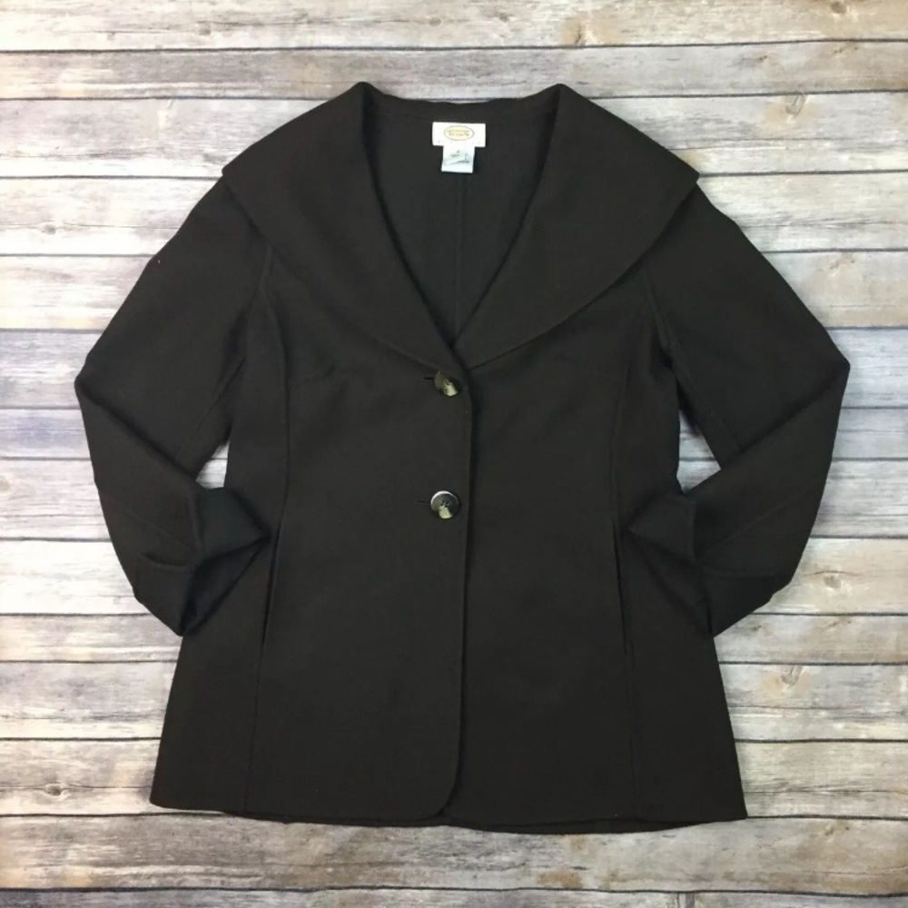 Talbots Two Button Wool Stretch Blazer Jacket - image 1